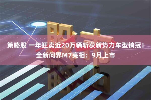 策略股 一年狂卖近20万辆斩获新势力车型销冠！全新问界M7亮相：9月上市