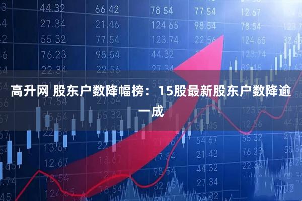 高升网 股东户数降幅榜：15股最新股东户数降逾一成